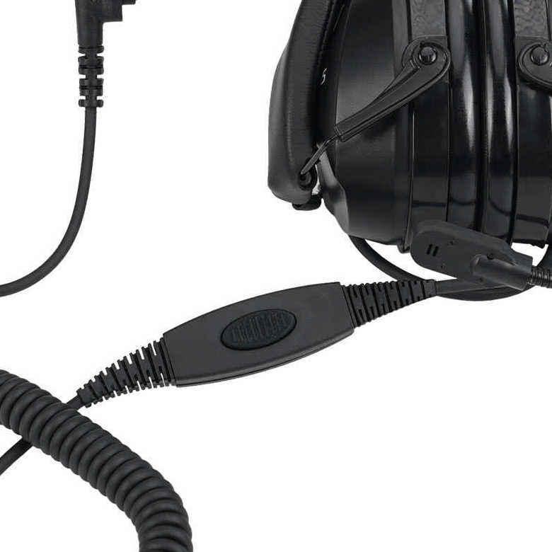 Retevis EHM002 Over-the-Head Noise Reduction Headset for Motorola 2-Pin Two-Way Radios