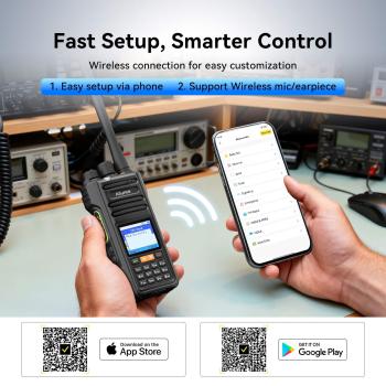 Ailunce HA2 Bluetooth APP Programming UV Dual Band Ham Radio with GPS/APRS