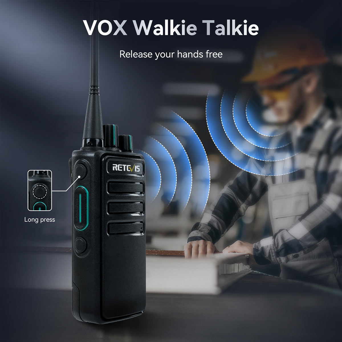 Retevis RB629 PMR446 Durable Two Way Radio (6PCS) with Six-Way Charger