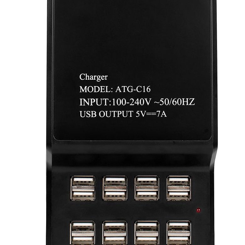 16-Port Multi-Device USB Charging Station