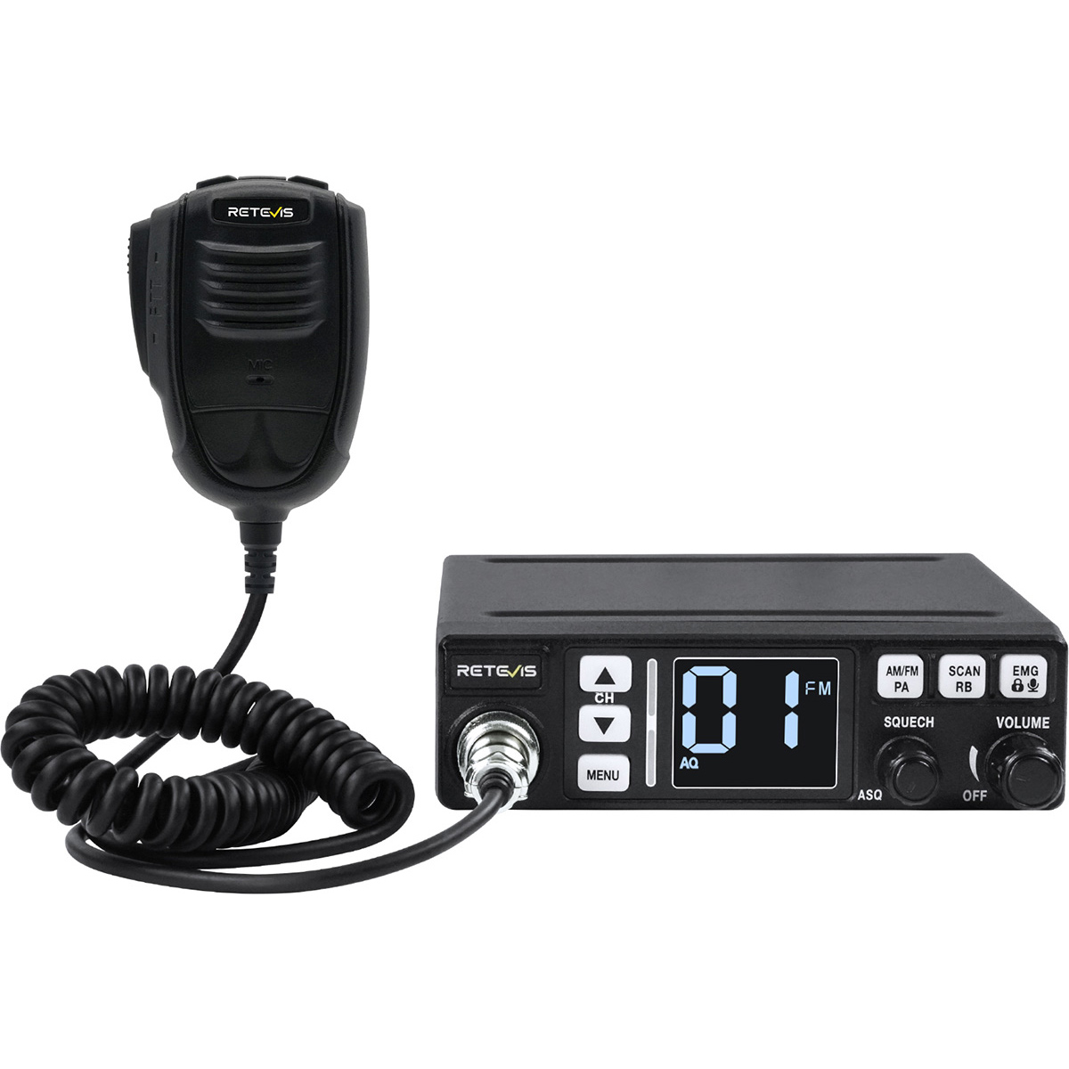 Retevis MB3/MB63 40 Channels Mini CB Radio with Backlit LCD Display