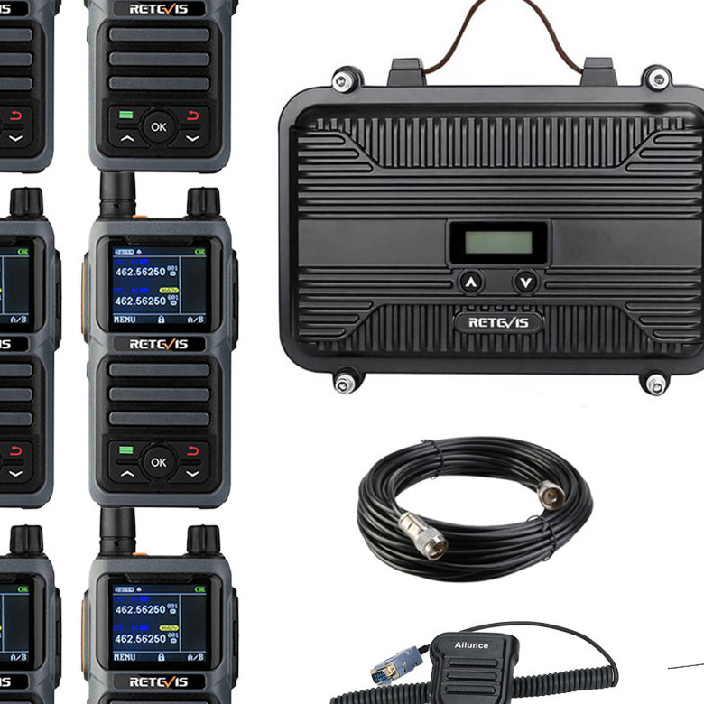 Retevis RT97S GMRS Repeater and RB17P GMRS Handheld Radio Bundle