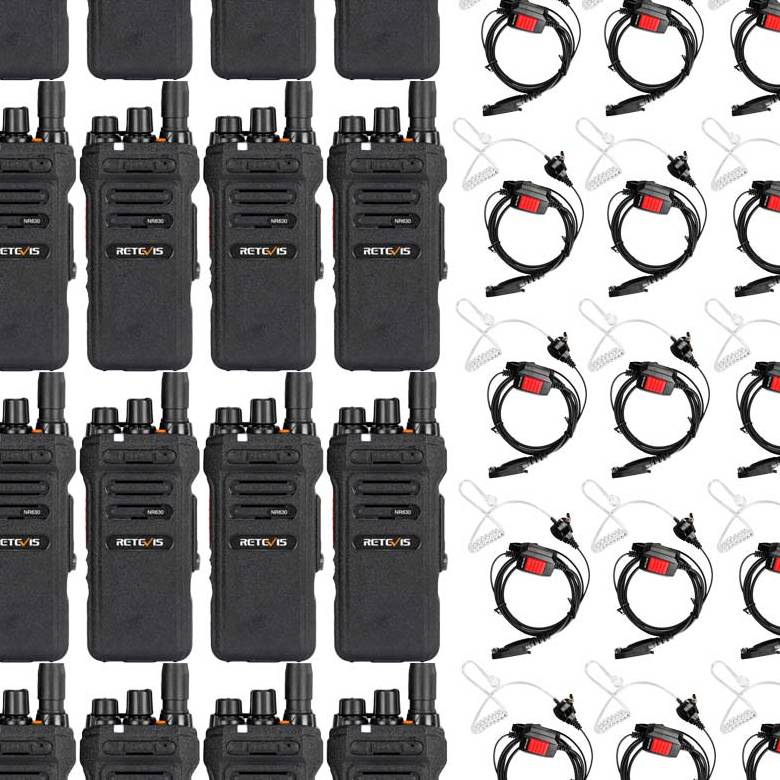 NR630 10W Waterproof UHF Radios with Earpiece Kit