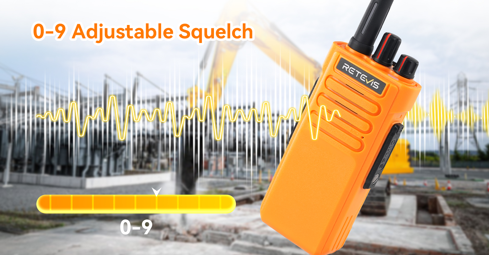 Retevis RT29 Walkie Talkie with 0-9 Adjustable Squelch