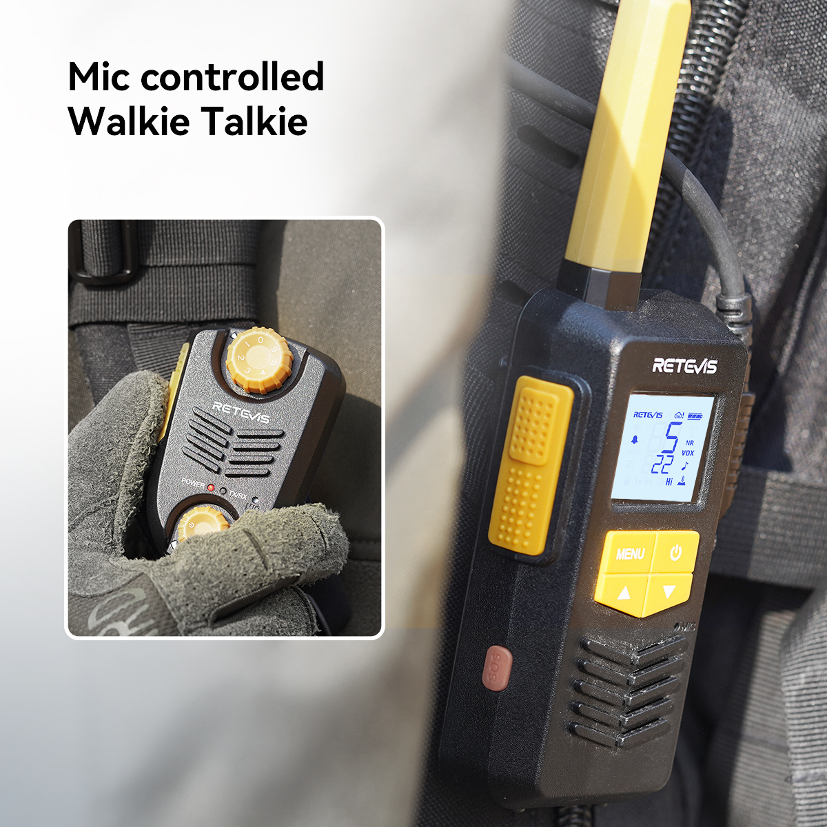 EZTalk 2S Two way radio with portable mic