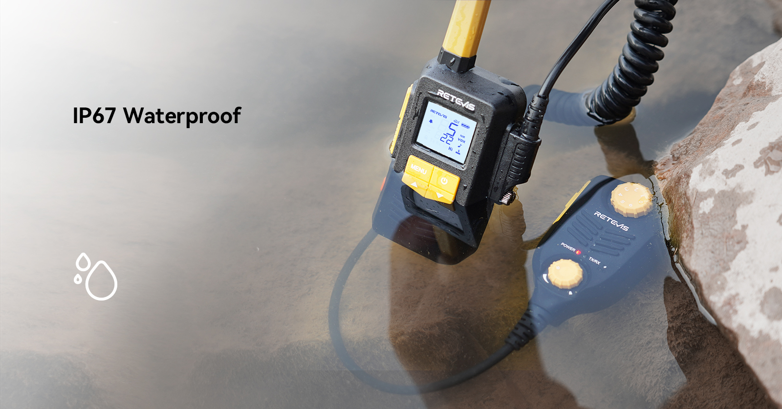 Retevis EZTalk 2S waterproof walkie talkies 