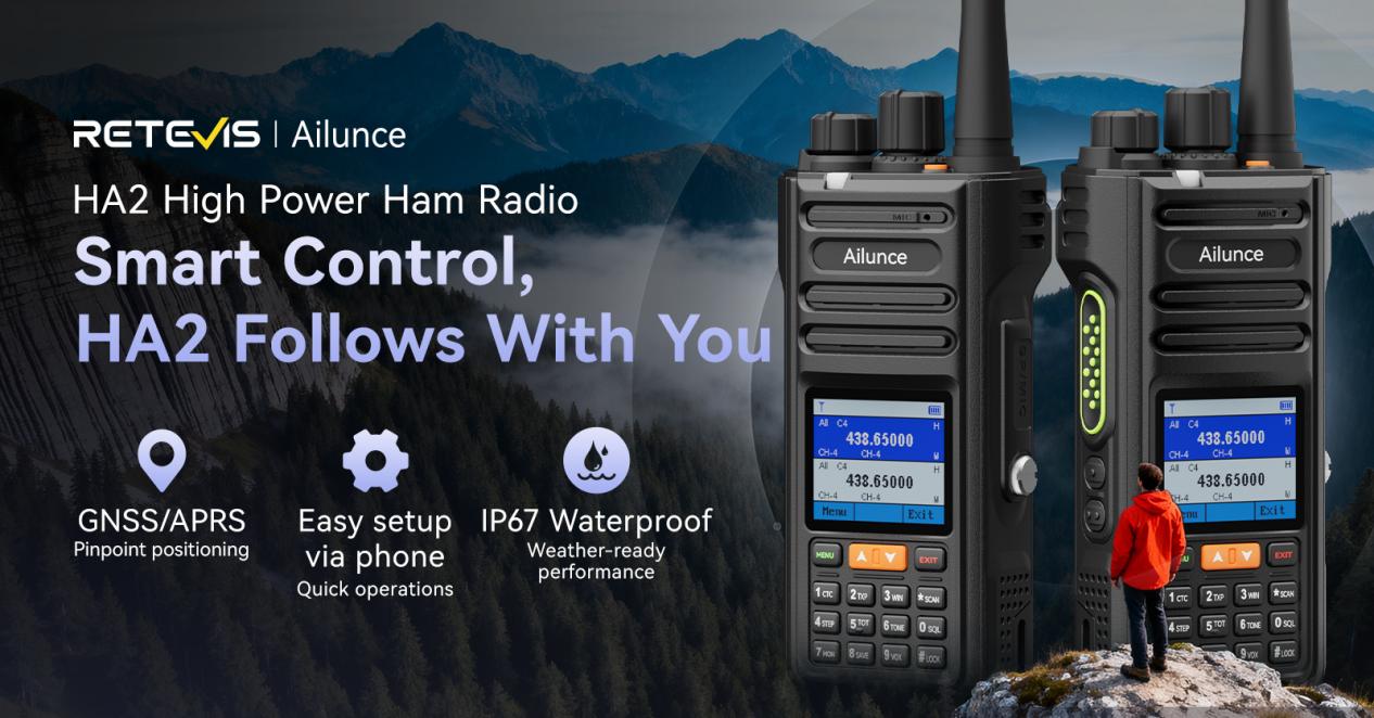 Retevis HA2 ham radio smart control easy setup