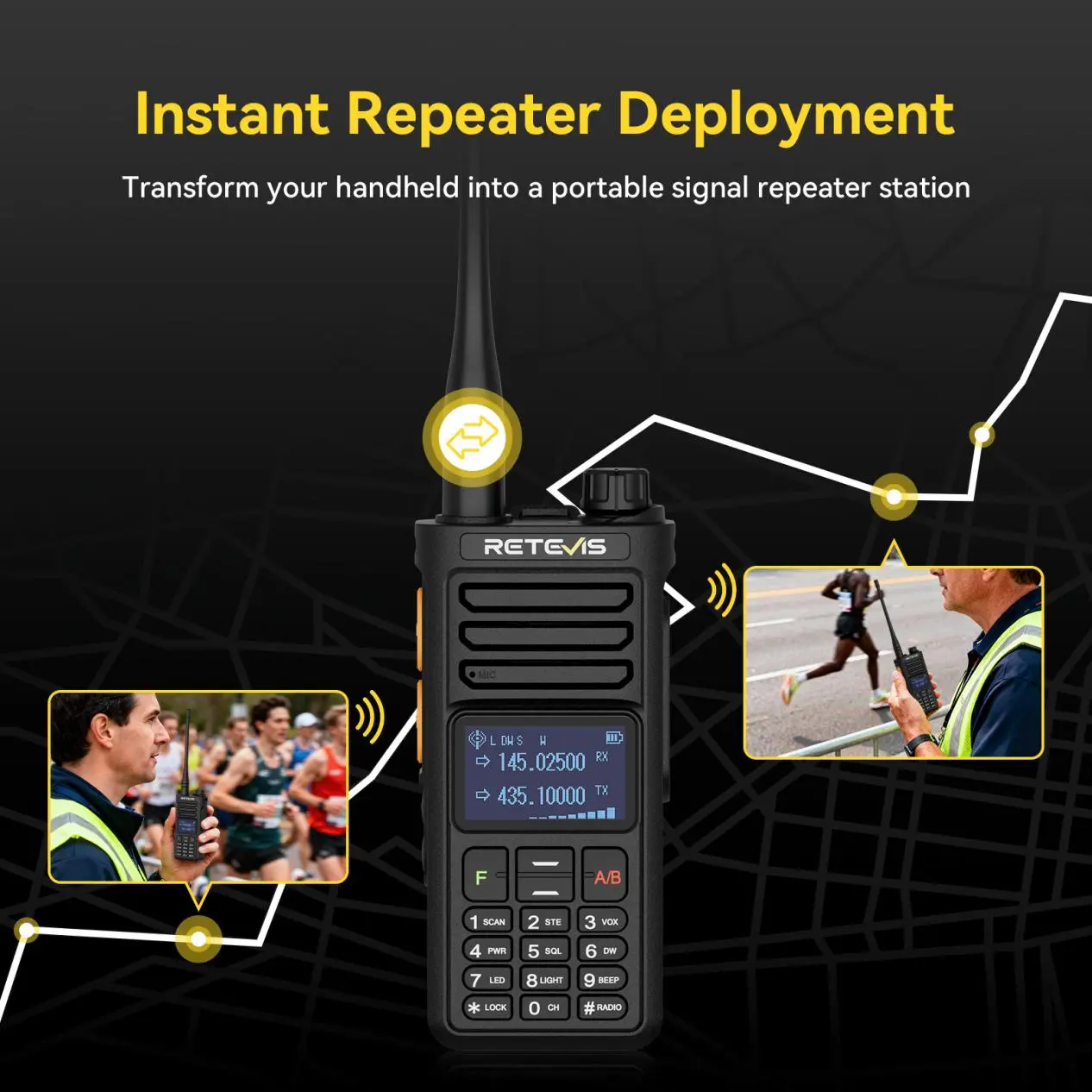 Ra89r handheld radio Transform your handheld into a portable signal repeater station