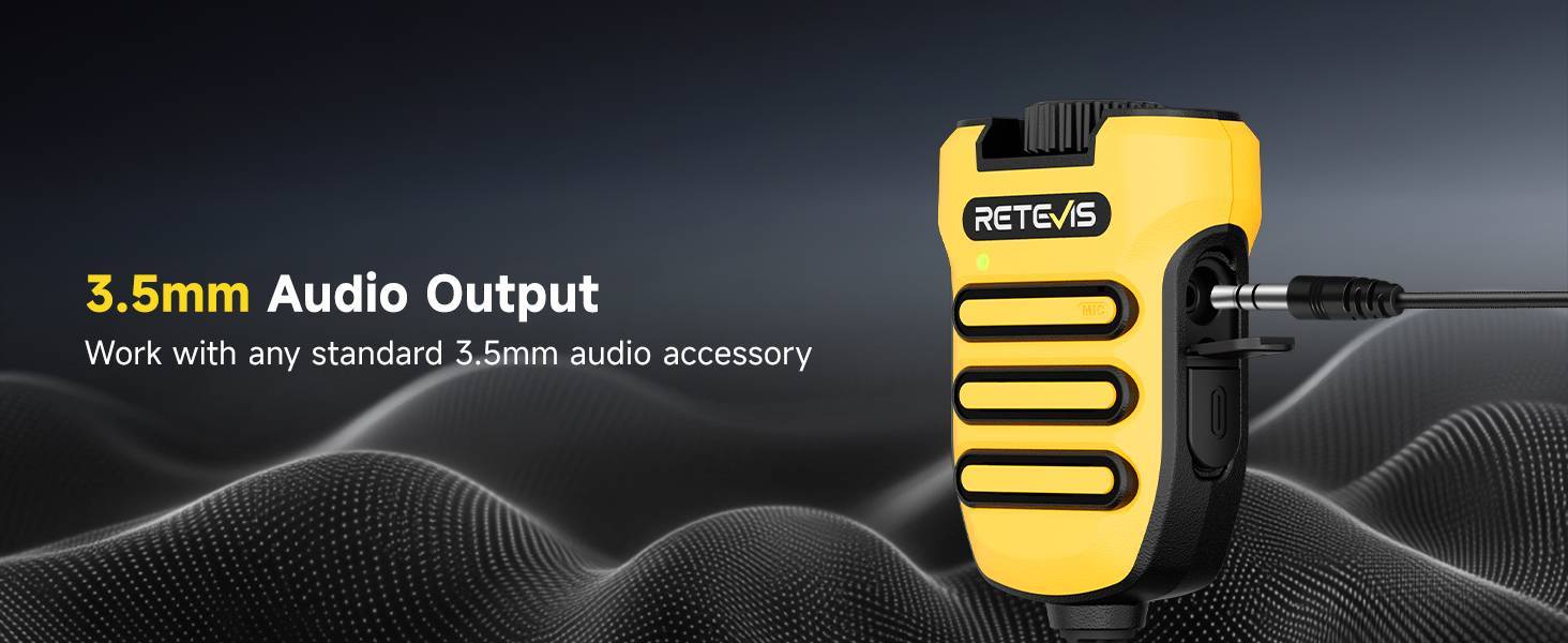 H012S IP67 Waterproof Radio Mic with Standard Audio Output