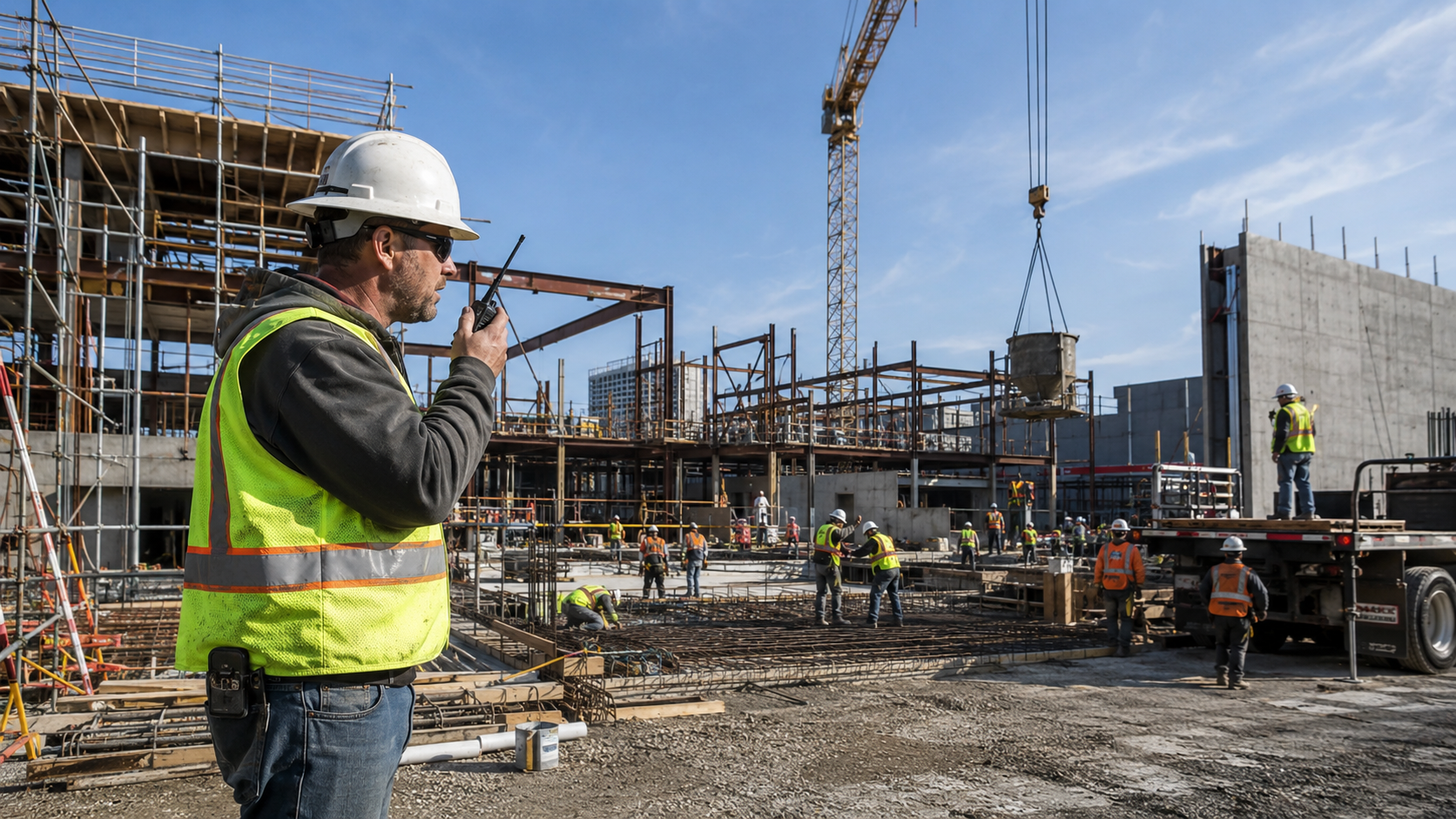 One-Touch Teamwork: Utilizing Group Call & Broadcast Modes on Work Sites