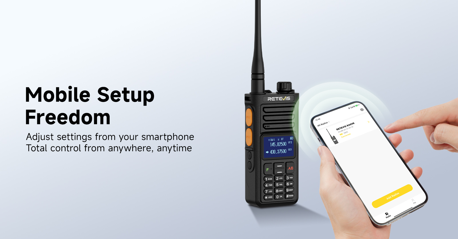 RA89R supports Wireless Bluetooth APP Programming