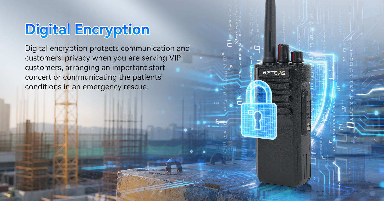 Retevis RT29D digital encryption walkie talkie