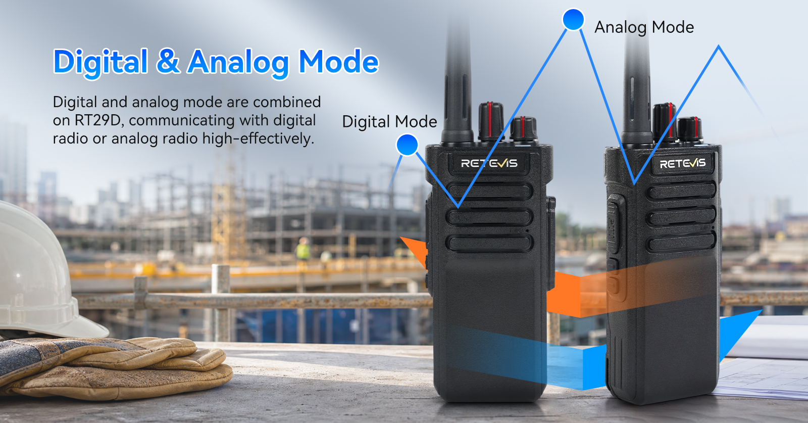 Retevis RT29D Digital & Analog Dual-Mode Operation