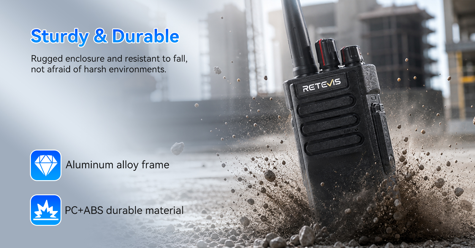 RT29D heavy duty dmr radio rugged built for harsh environment