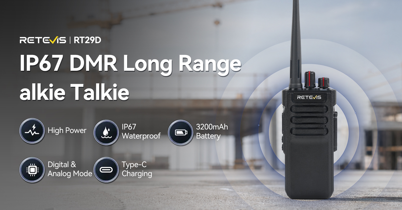 Retevis RT29D long range DMR radio