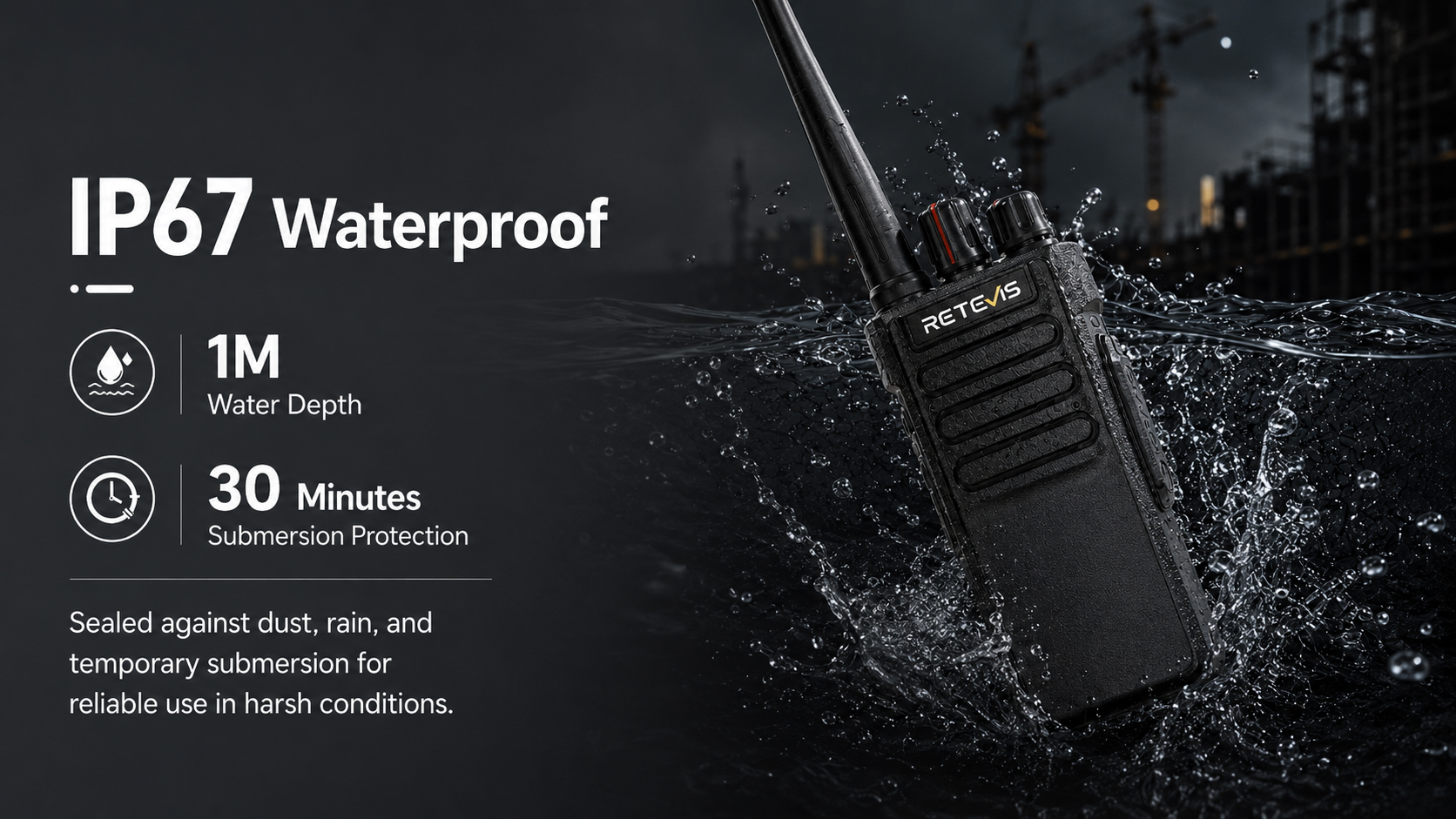 Retevis RT29D IP67 waterproof radio