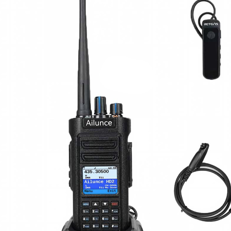 Ailunce HD2 10W GPS Bluetooth Dual Band DMR Radio 