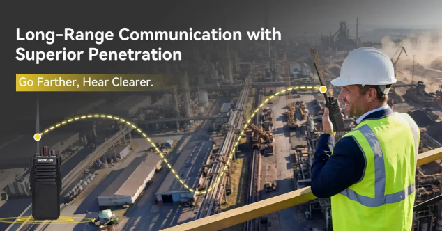 Long range penetration test of Retevis RT29 jobsite communication radios for large industrial construction sites, effective ways to improve communication on a construction site