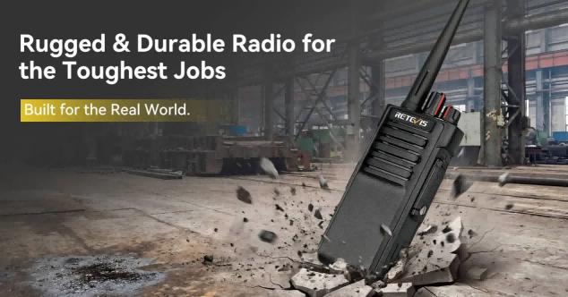 Rugged shockproof Retevis RT29 jobsite communication radios built for harsh summer construction jobsites