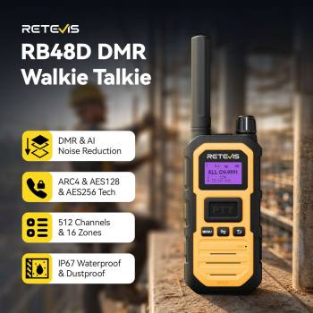 RB48D IP67 Waterproof DMR Walkie Talkie with Noise Reduction
