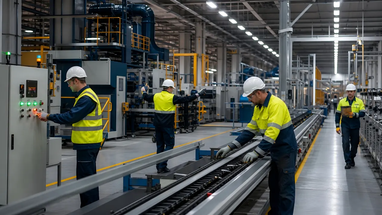 Construction Equipment Maintenance Checklist for factory restart readiness and preventive maintenance checks.