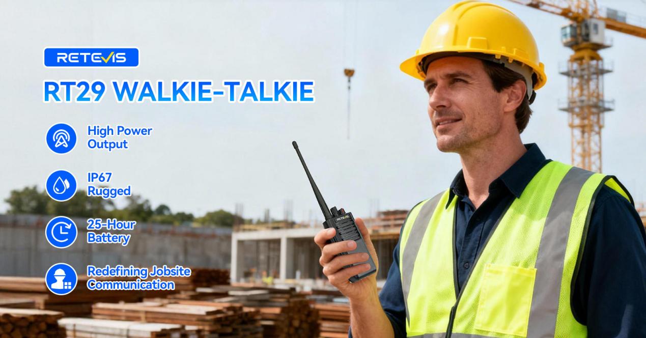 RT29 walkie talkie for construction safety communication requirements