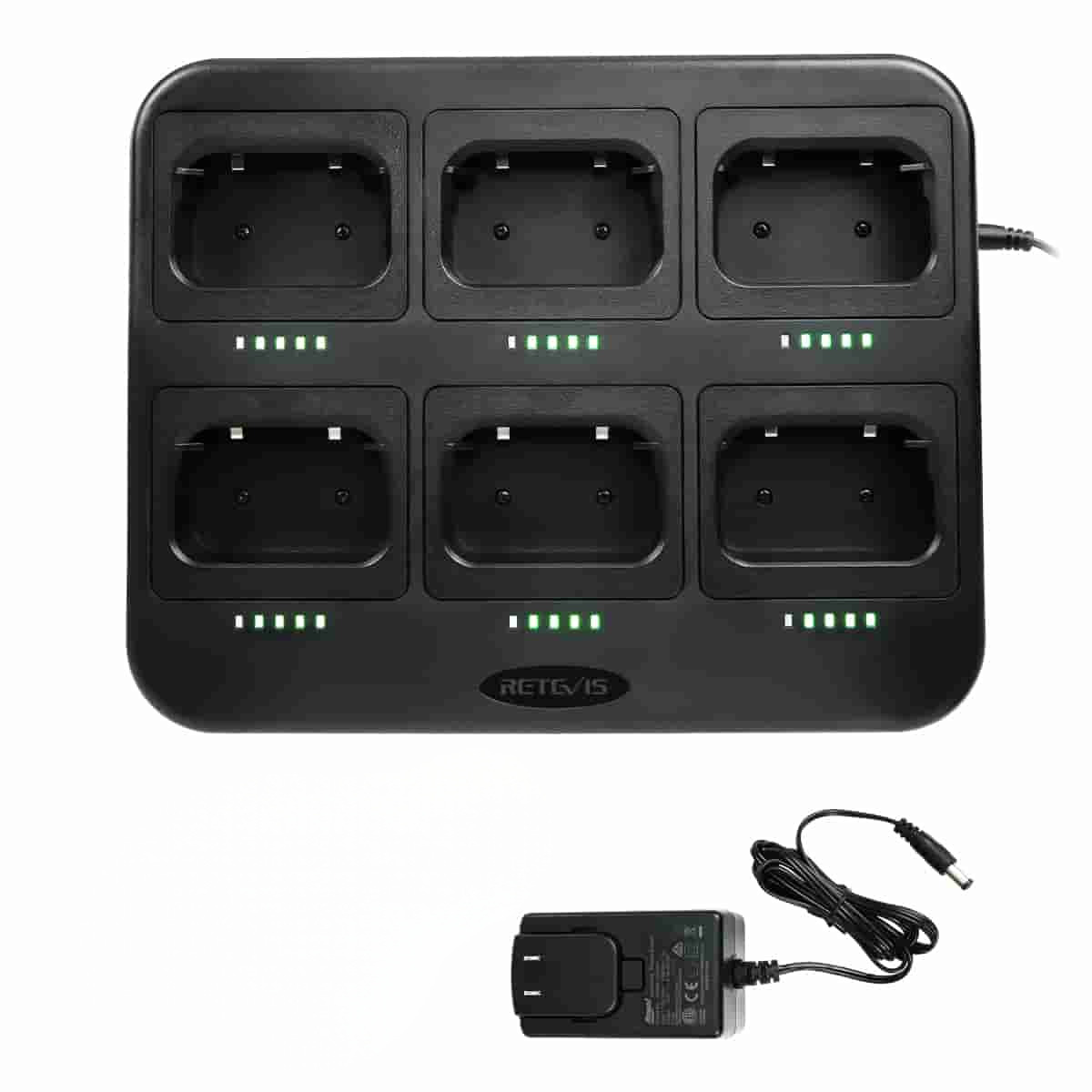Retevis six way efficient charge  Multi Unit Charging Station Compatible with RT86 series walkie-talkies