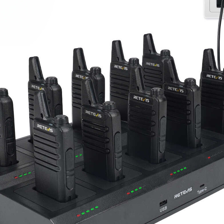 Retevis RT622 PMR446 Radio 20 Packs with 2 10-Way Chargers | License-Free | Lightweight | Long Battery Life | Clear Sound | VOX Hands-Free