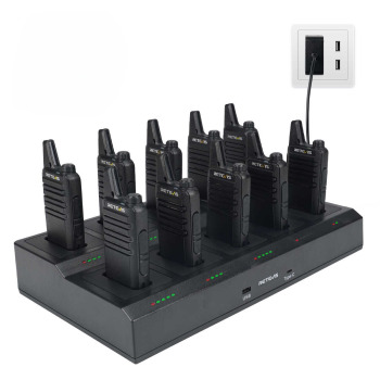 Retevis RT622 PMR446 Radio 20 Packs with 2 10-Way Chargers | License-Free | Lightweight | Long Battery Life | Clear Sound | VOX Hands-Free