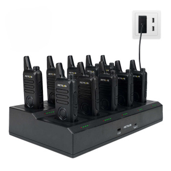 Retevis RT22S FRS Radio 20 Packs with 2 Ten-Way Chargers | License-Free | USB-C Charging | 1000mAh Battery | Channel Display | Lightweight | VOX