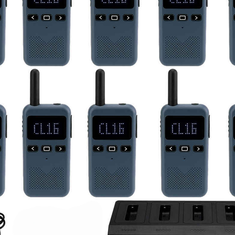 Retevis RB19 FRS Radio 10 Packs with 10-Way Charger | License-Free | Compact Design | Long Battery Life | Type-C Charging | Matrix Display