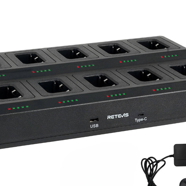 10 Way Multi Unit Rapid Gang Charger for Retevis RT68 RT68B NR10 RT668 NR610 RB669 