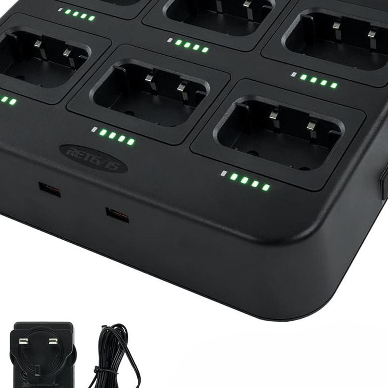RTC17 Two-Way Radio Six-slotted desktop charger for Retevis RT17/RB29 Walkie Talkie