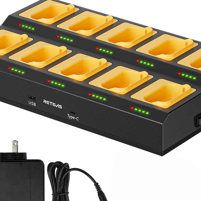 Retevis RTC48T Ten-way Charger for RB48 and RB648 Series Walkie Talkie