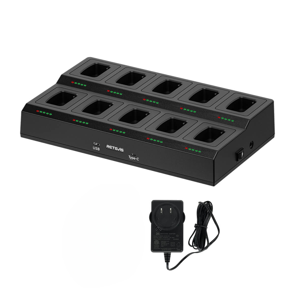 Retevis RTC777T 10-Way Walkie Talkie Charger