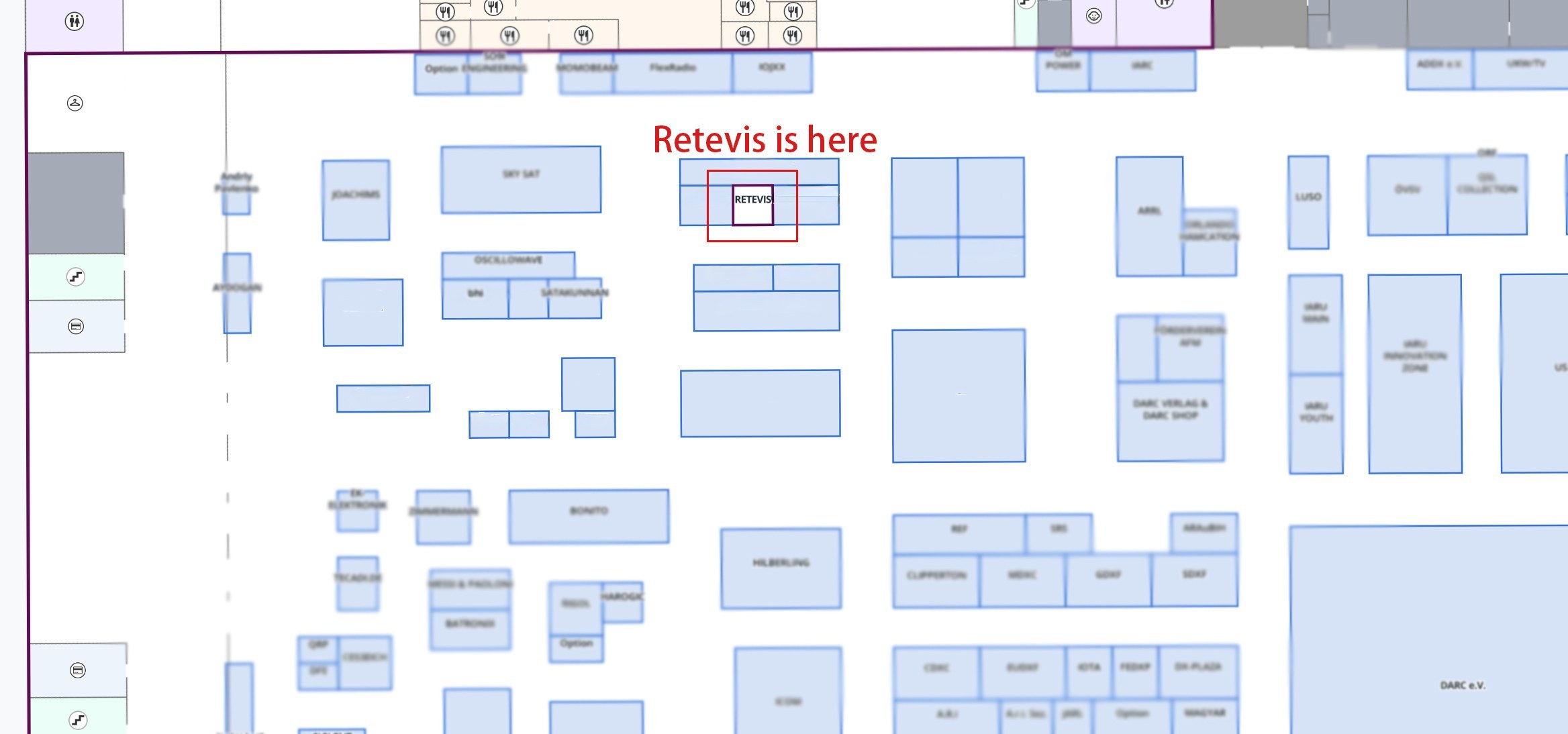 Messe Friedrichshafen floor plan showing Hall A1 and booth A1-242 location