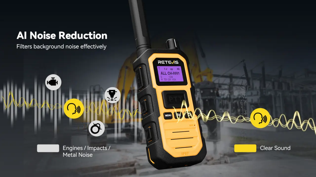 How AI Noise Reduction and DMR Improve Construction Radio Communication