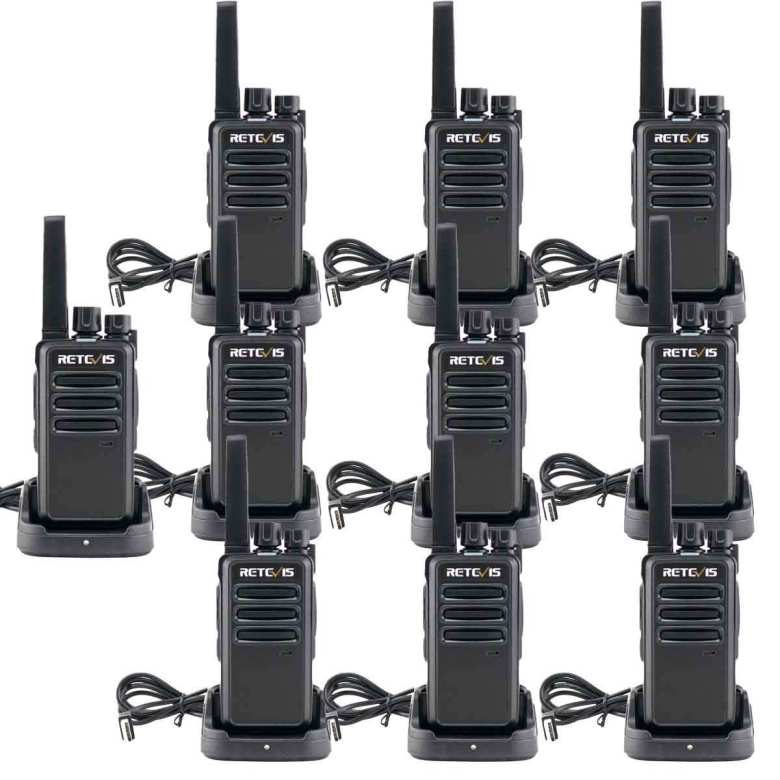 Retevis RT668 PMR446 Radio with Earpiece | License-Free | Rugged Construction | Long Battery Life | Clear Sound | VOX Hands-Free