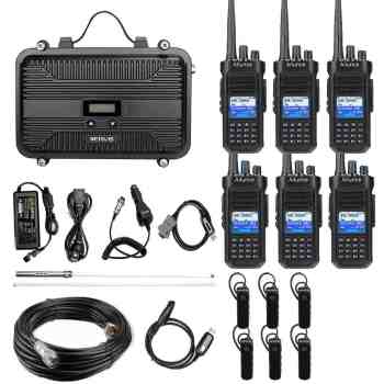 10 Miles Bluetooth Long Distance Radio Repeater Set-RT97P DMR Repeater and HD2 Bluetooth DMR radio