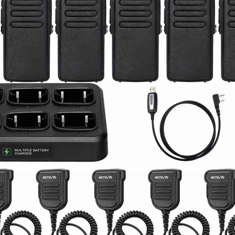 RT81 UHF DMR Radio & 6-Port Charger Kit