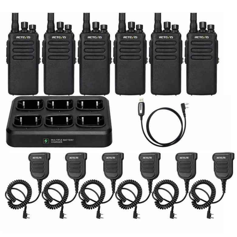 RT81 UHF DMR Radio & 6-Port Charger Kit