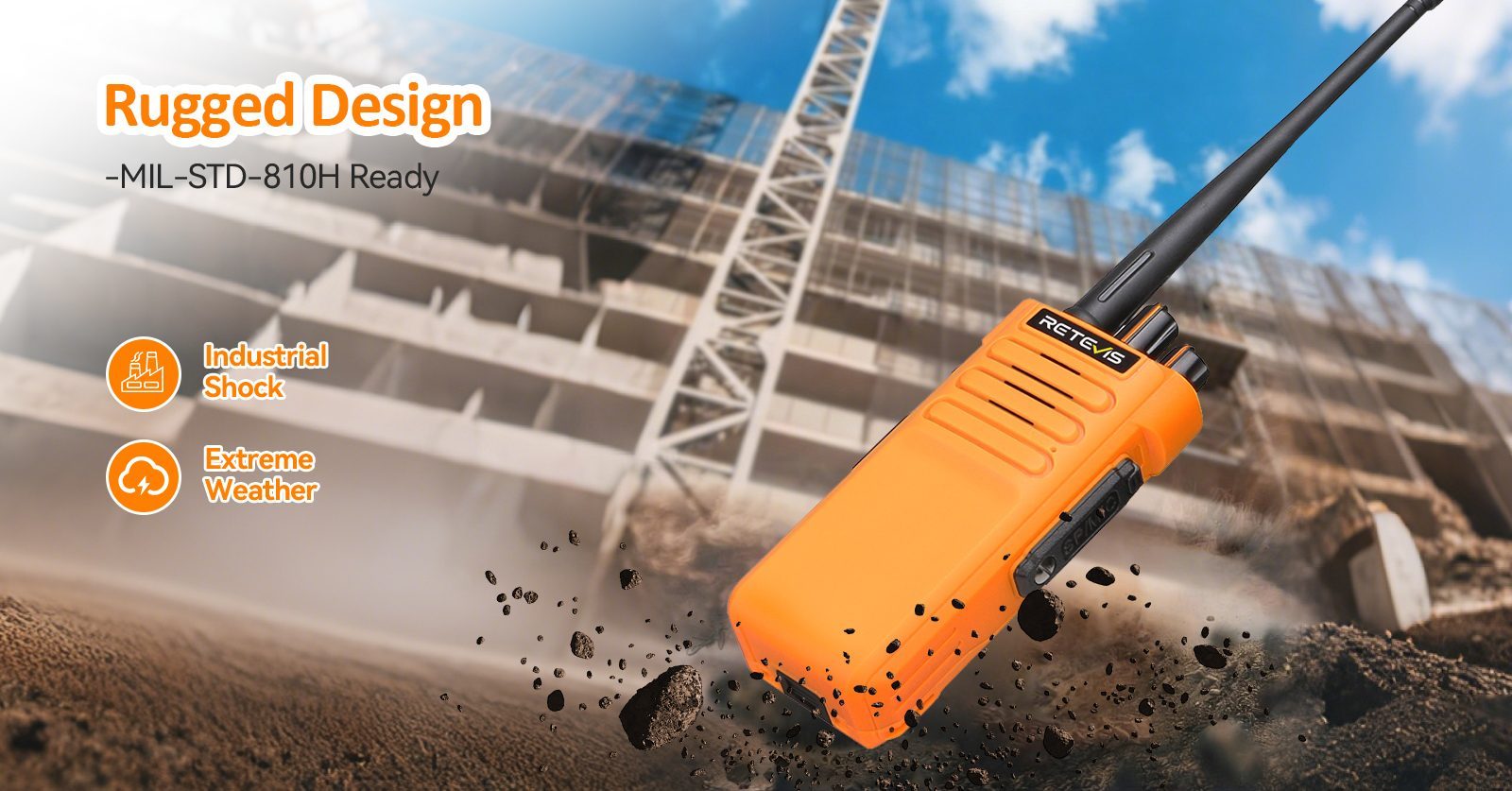 Retevis RT29 IP67 waterproof and dustproof UHF two-way radio
