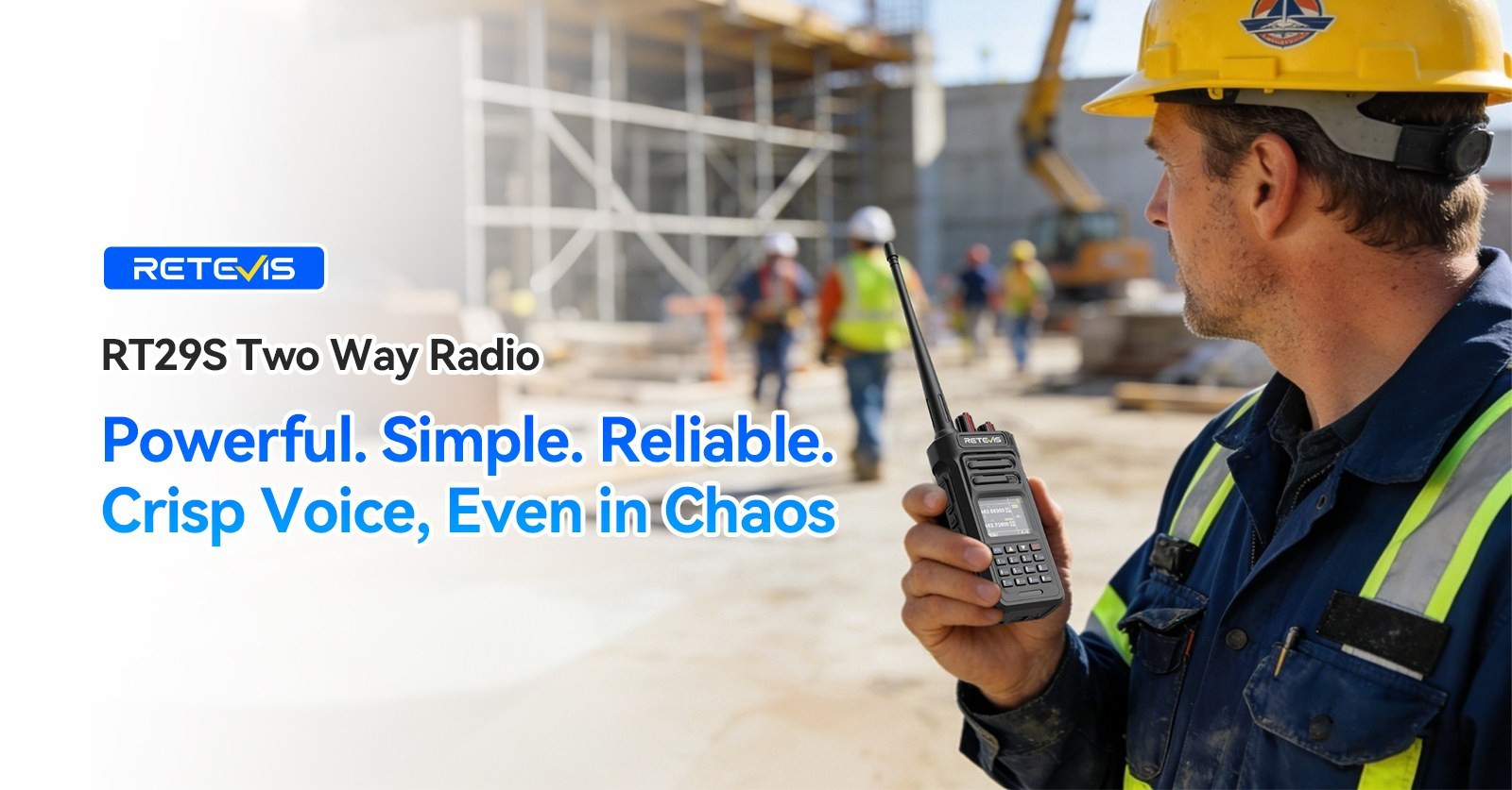 Retevis RT29S long range radio with rugged design, LCD display, and full keypad