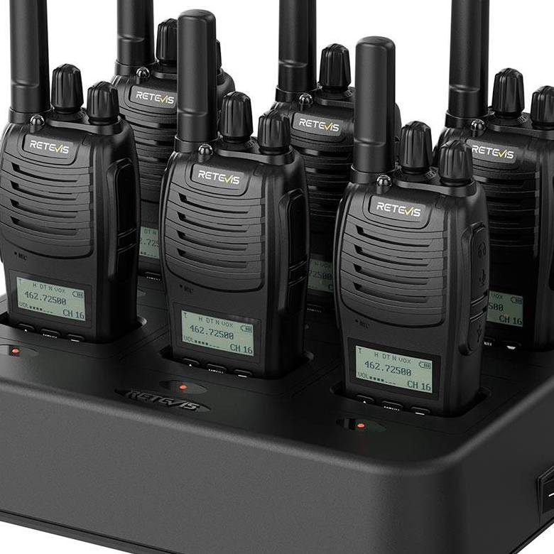 Retevis H777D FRS Radio | License-Free | USB-C and Base Charging | 1200mAh Battery | LCD Screen | VOX