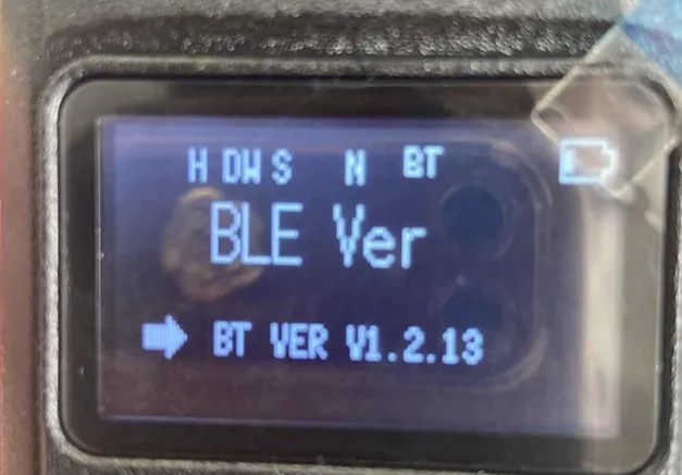 Check BT firmware version on RETEVIS RA89R radio menu