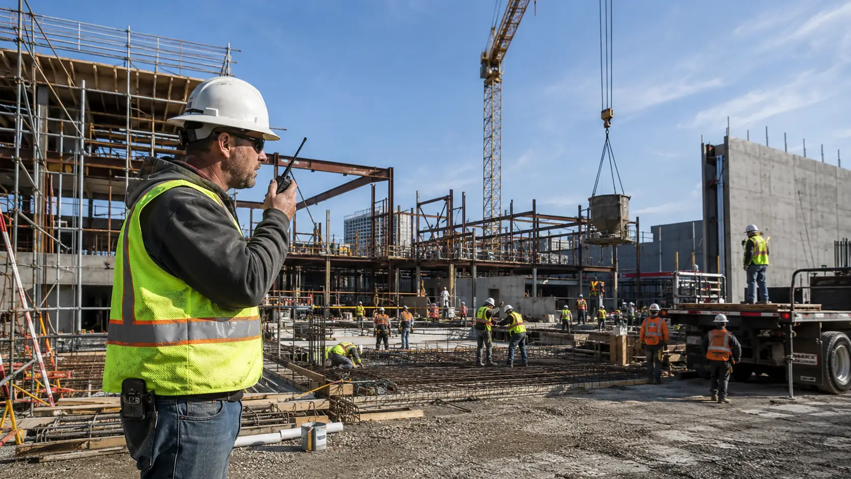 One-Touch Teamwork: Utilizing Group Call & Broadcast Modes on Work Sites