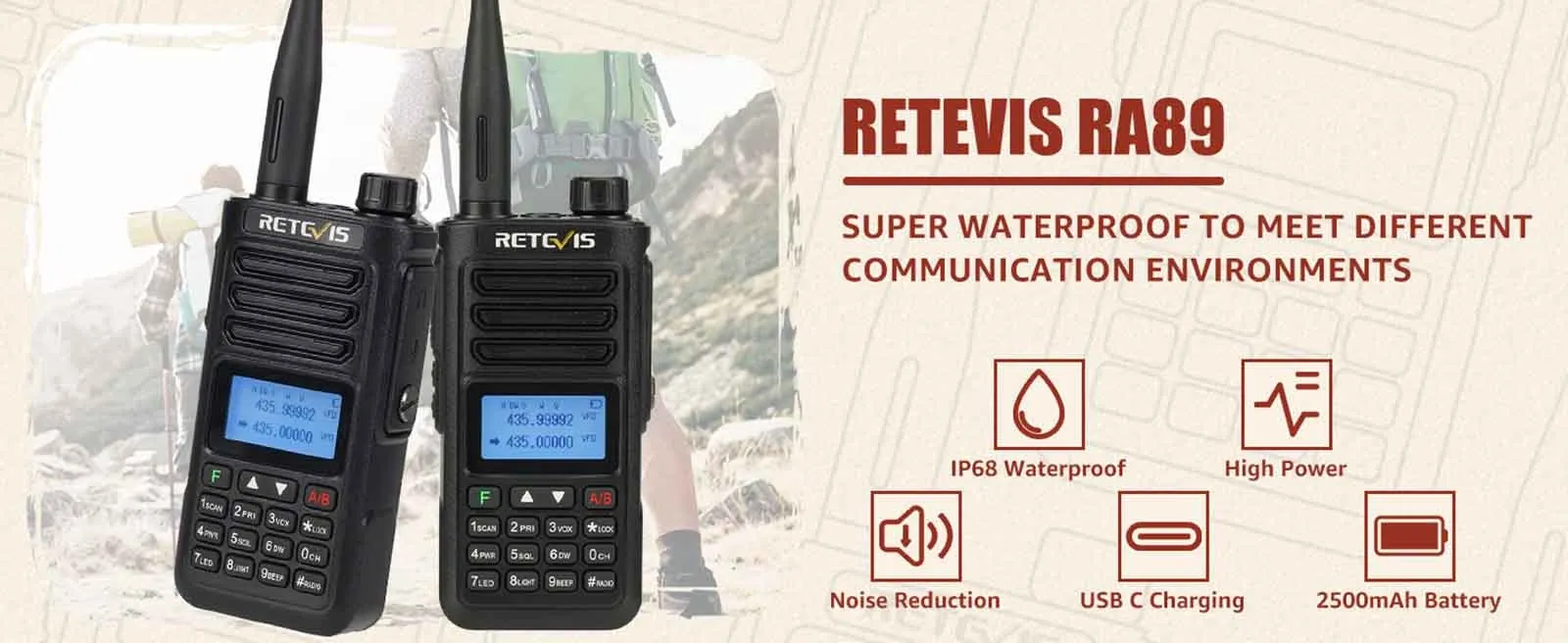 Retevis RA89 professional‑grade dual‑band ham radios