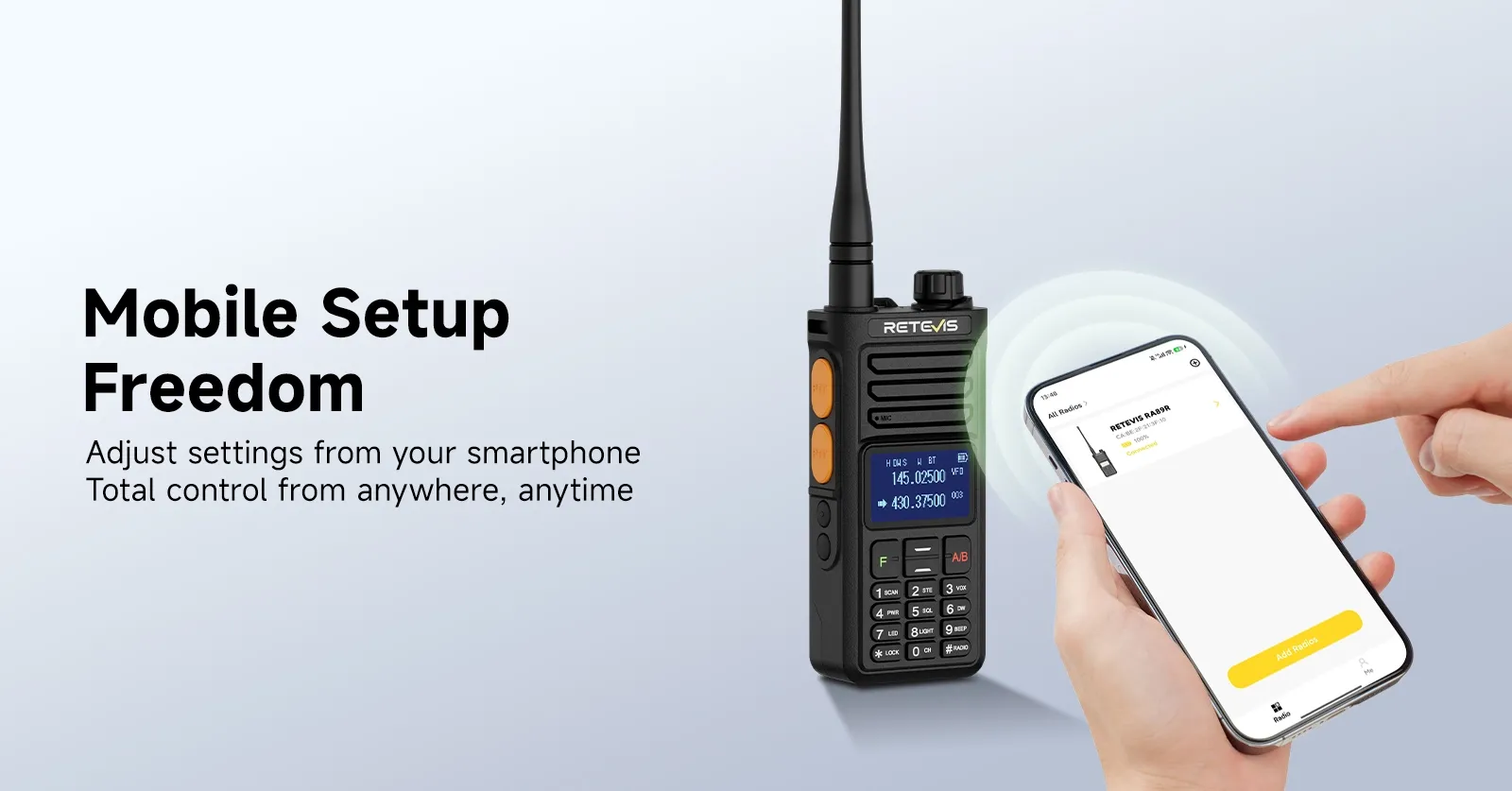 RA89R supports Wireless Bluetooth APP Programming