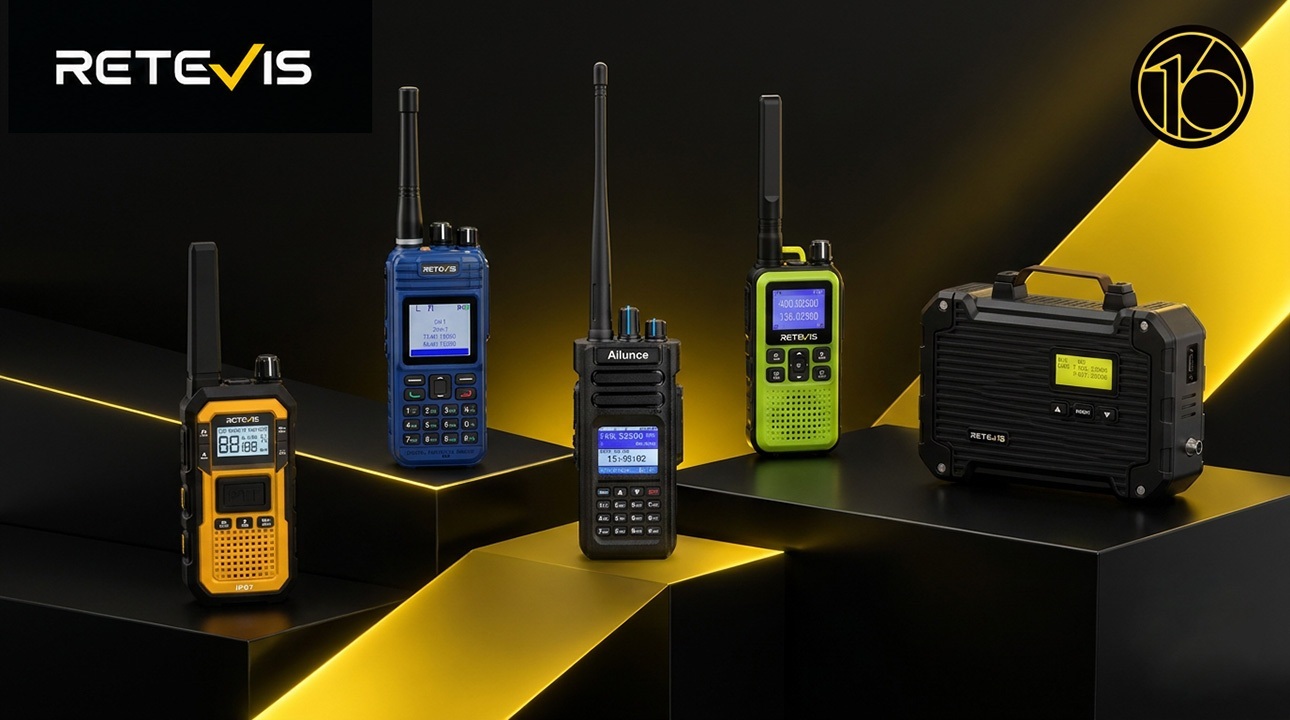 Retevis walkie talkies, two way radio and 2 way radios displayed for reliable communication.