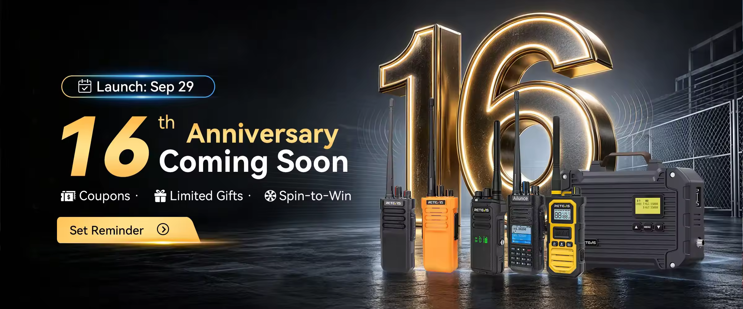 Retevis 16th Anniversary